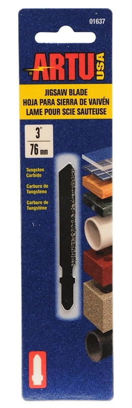 ARTU ARTU 01637 Jig Saw Blade, Tungsten Carbide Cutting Edge, 3 in L