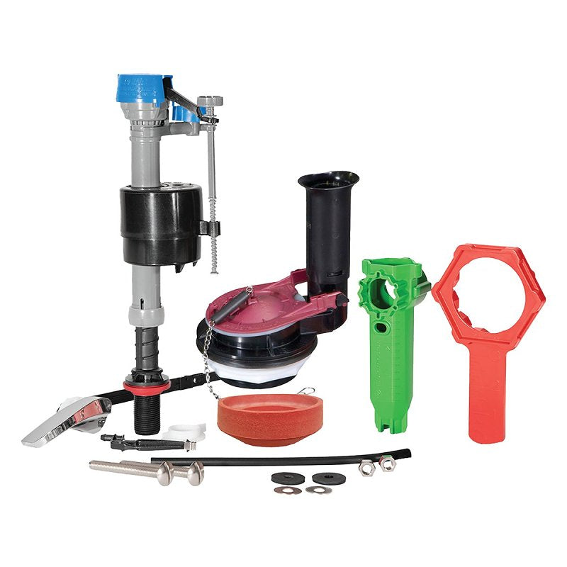 FLUIDMASTER Fluidmaster K-400H-038-T4 Universal Fill Valve and Flapper Kit, Plastic Body, For: 3 in Flush Valve Toilet