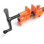 PONY Pony 50 Pipe Clamp Fixture, Clamping Range: 3/4 in, Crank Handle, Steel, Black/Orange TOOLS PONY   
