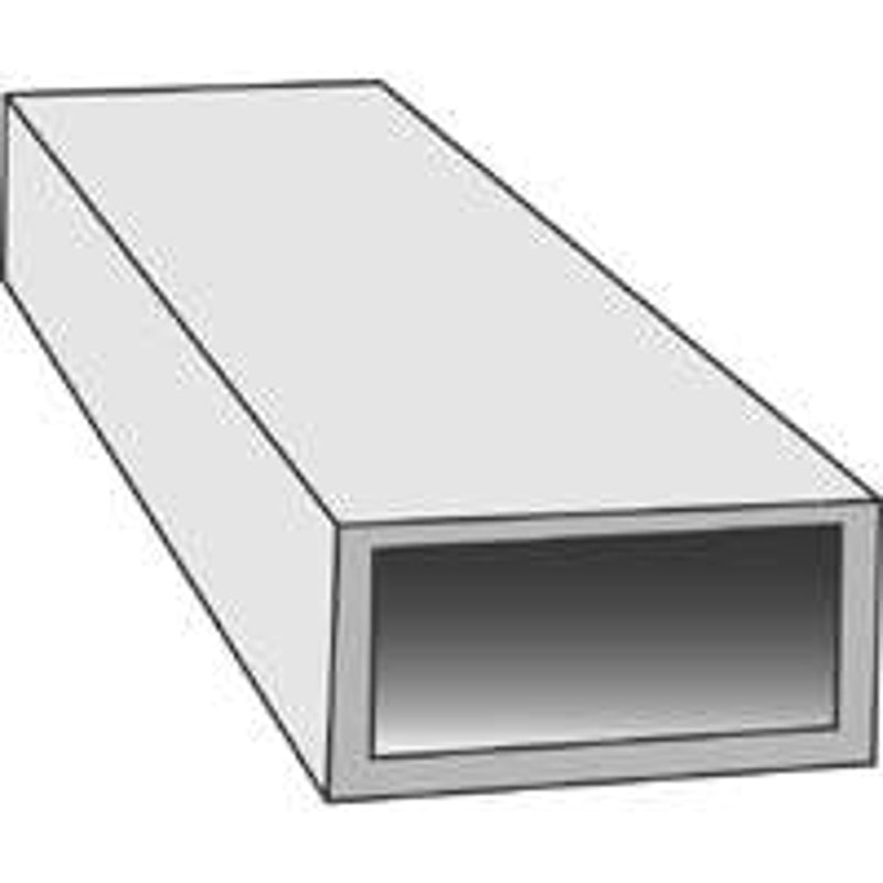 K & S ENGINEERING K & S 8262 Decorative Tube, Rectangular, 12 in L, 3/16 in W, 0.014 in Wall, Brass