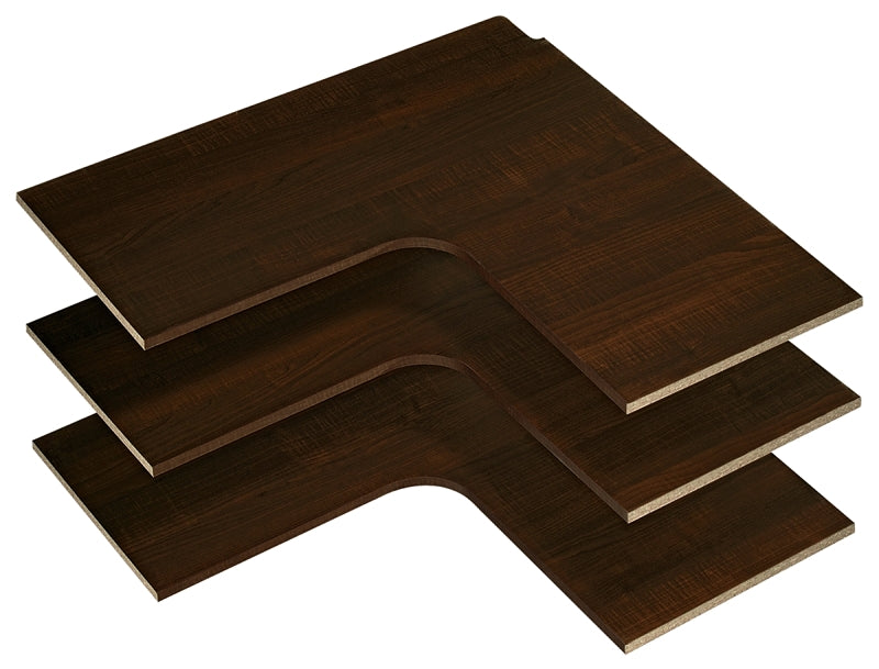 STOW Easy Track RS3003-T Series Corner Shelf, Truffle, 14 in L, 29-7/8 in W
