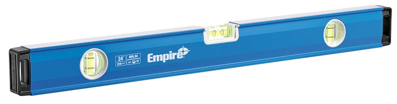EMPIRE Empire 650 Series 650.24 Compact Box Level, 24 in L, 3-Vial, Aluminum, Blue