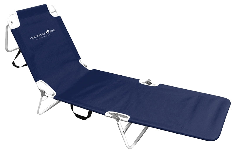 CARIBBEAN JOE Caribbean Joe CJ-7760 Beach Lounge Chair, 22 in W, 71.65 in D, 10-1/4 in H, Polyester Seat