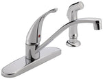 PEERLESS FAUCET Delta Peerless Tunbridge Series P188500LF Kitchen Faucet with Side Sprayer, 1.8 gpm, 1-Handle, Chrome-Plated, Deck