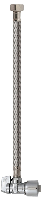 KEENEY Keeney 2622PCPOLFL20K Quick Lock Valve, 5/8 in Connection, Compression, 125 psi, Stainless Steel Body, Water Media