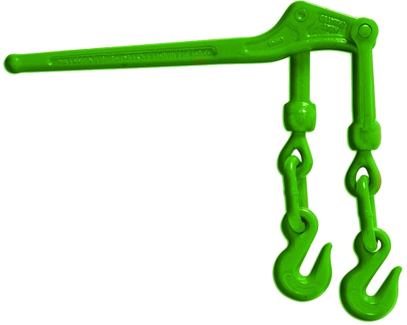 BARON Baron LLB51638 Load Lever Binder, 5400 lb Working Load, 5/16 to 3/8 in Chain/Rope, 4.72 in L Take Up, Green