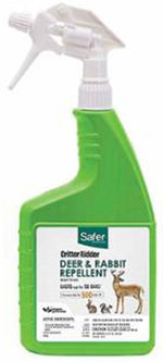 SAFER Safer Critter Ridder 5981 Deer and Rabbit Repellent, Ready-to-Use, Repels: Deer, Rabbits, Squirrels LAWN & GARDEN SAFER