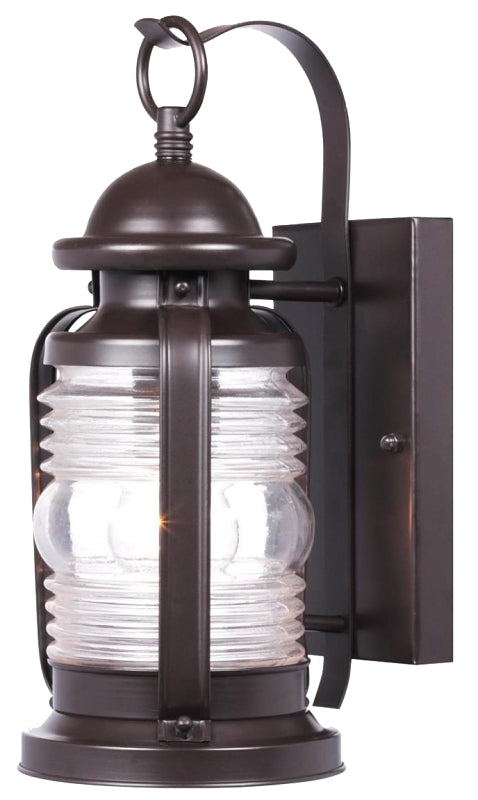 WESTINGHOUSE Westinghouse Weatherby Series 6230100 Outdoor Wall Lantern, Steel, Bronze