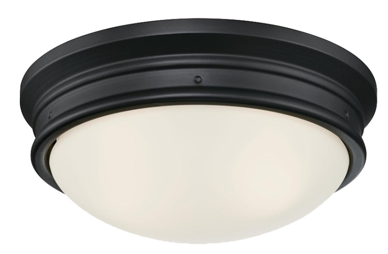WESTINGHOUSE Westinghouse Meadowbrook Series 6324100 Flush Mount Ceiling Fixture, 120 VAC, 2-Lamp, Black Fixture, Matte Fixture ELECTRICAL WESTINGHOUSE
