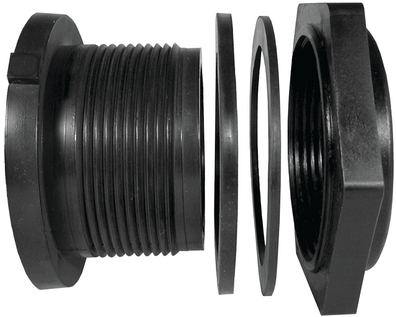 GREEN LEAF Green Leaf TF200P-E Tank Fitting, 2 in, FPT, Polypropylene