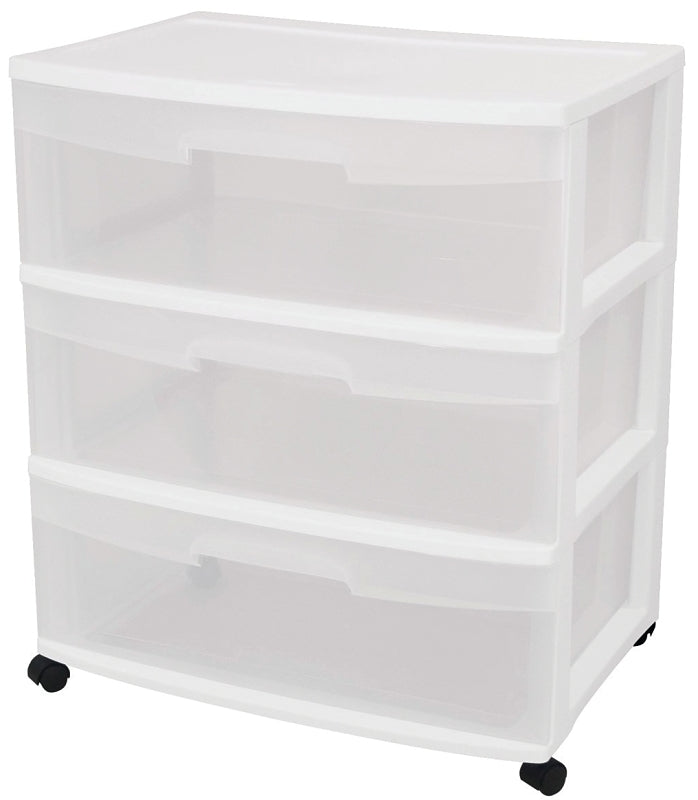 STERILITE Sterilite 29308001 Drawer Cart, 3-Drawer, Plastic, 21-7/8 in OAW, 15-1/4 in OAH, 24 in OAD HOUSEWARES STERILITE