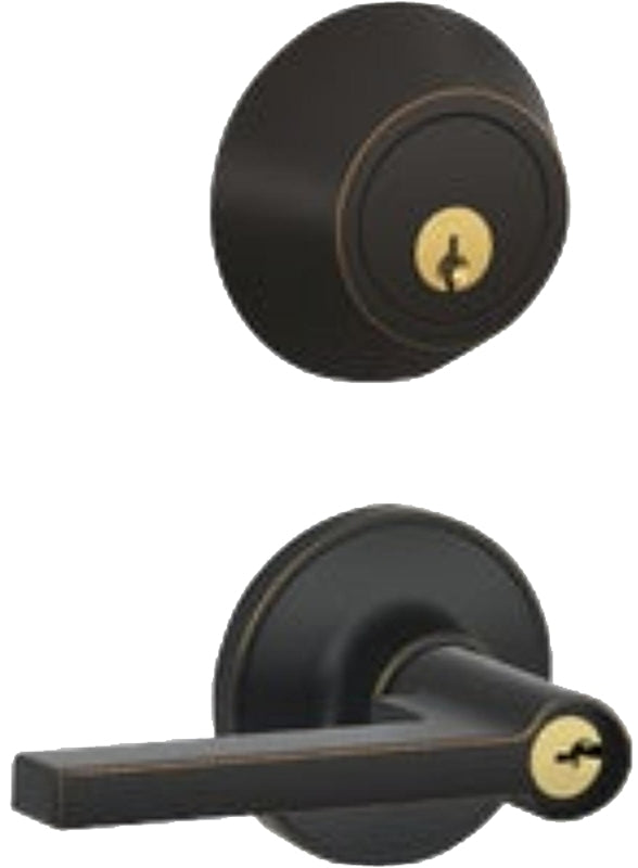 DEXTER BY SCHLAGE Dexter JC60VSOL716 Combination Lever Lockset, Mechanical Lock, Lever Handle, Straight Design, Aged Bronze, 3 Grade HARDWARE & FARM SUPPLIES DEXTER BY SCHLAGE