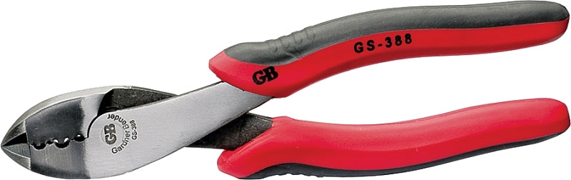 GB Gardner Bender GS-388 Crimping Pliers, 22 to 10 AWG Wire, 22 to 10 AWG Stripping, 8 in OAL, High-Leverage Handle ELECTRICAL GB