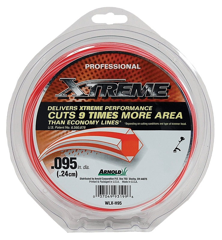 ARNOLD XTREME Arnold Xtreme Professional WLX-H95 Trimmer Line, 0.095 in Dia, 100 ft L, Monofilament OUTDOOR LIVING & POWER EQUIPMENT ARNOLD XTREME