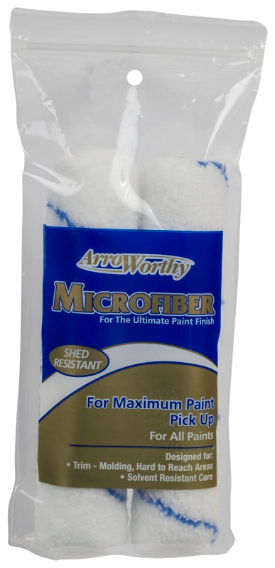 ARROWORTHY Arroworthy 6.5-MFR3T/P Roller Cover, 3/8 in Thick Nap, 6-1/2 in L, Microfiber Cover