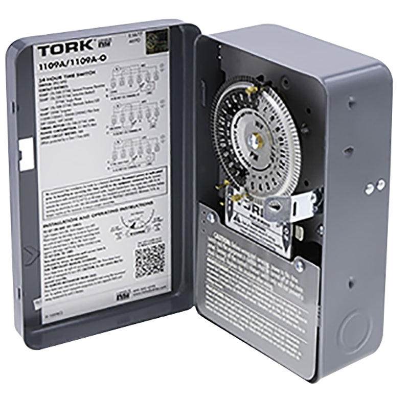 TORK Tork 1100 Series 1109A Timer Switch, 40 A, 24 hr Time Setting ELECTRICAL TORK