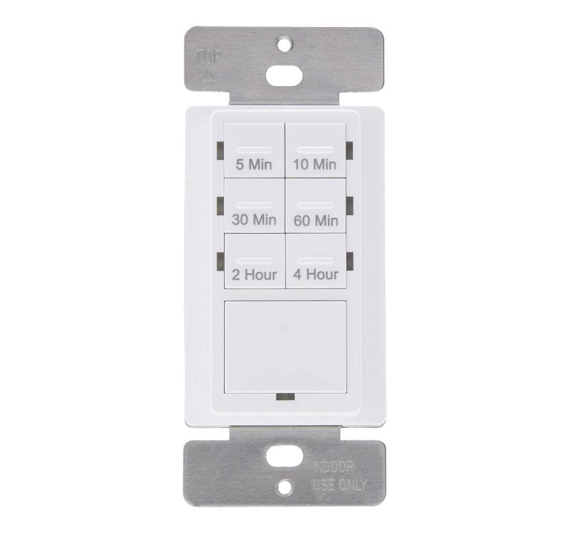 NSI NSI R5M4HW In Wall Countdown Timer, Digital Time Switch, 5 min, 10 min, 30 min, 60 min, 2 hr, 4 hr Time Setting ELECTRICAL NSI