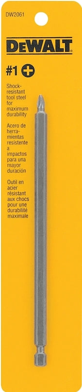 DEWALT DEWALT DW2061 Power Bit, #1 Drive, Phillips Drive, 1/4 in Shank, Hex Shank, 6 in L, Tool Steel TOOLS DEWALT