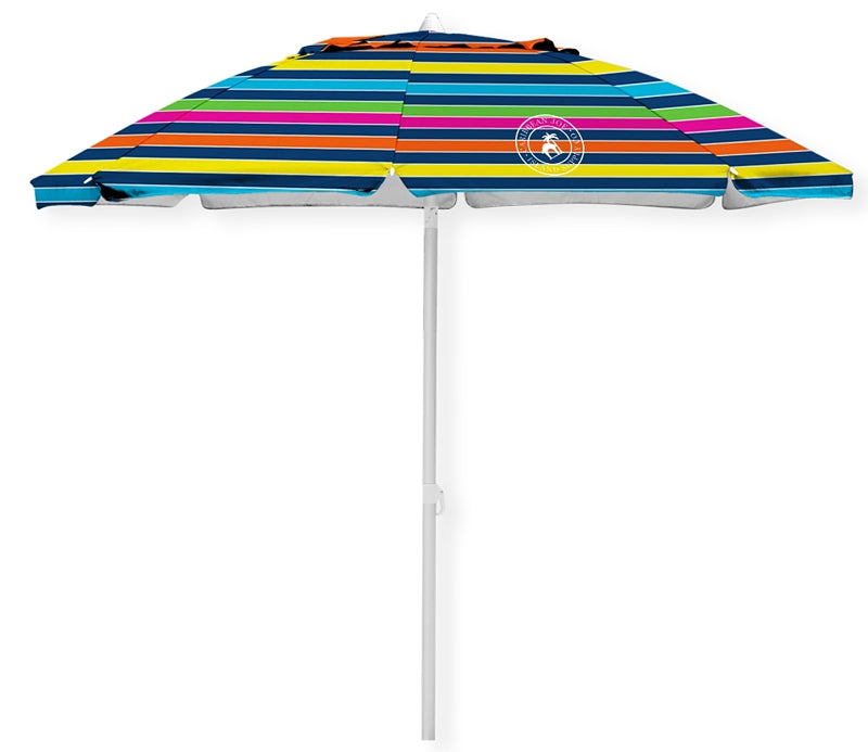 CARIBBEAN JOE Caribbean Joe CJ-TUVC84FRP Beach Umbrella, 7 ft L Canopy, Steel Frame, Polyester Fabric, Multi-Color Fabric