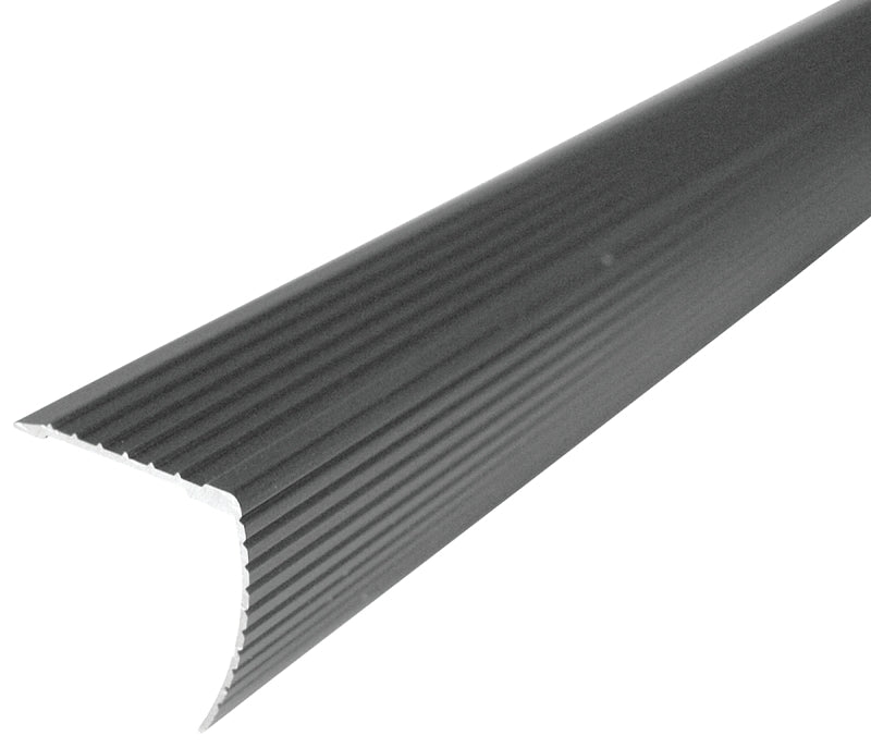 M-D M-D 43310 Fluted Stair Edge, 36 in L, 1.22 in W, Metal, Satin Nickel