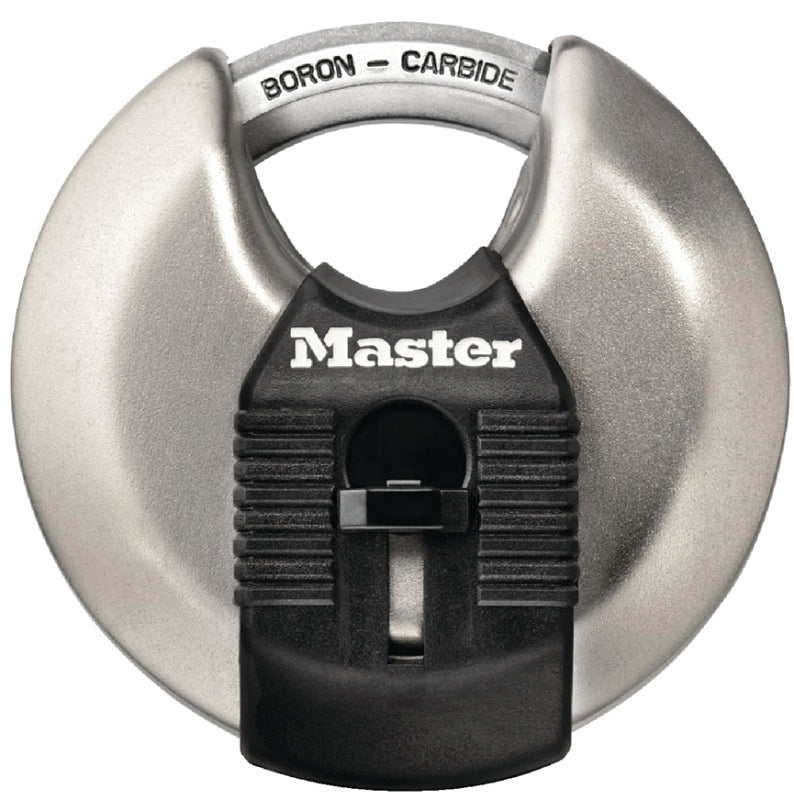 MASTER LOCK Master Lock Magnum Series M40XKAD Padlock, Keyed Alike Key, Shrouded Shackle, 3/8 in Dia Shackle, Boron Carbide Shackle