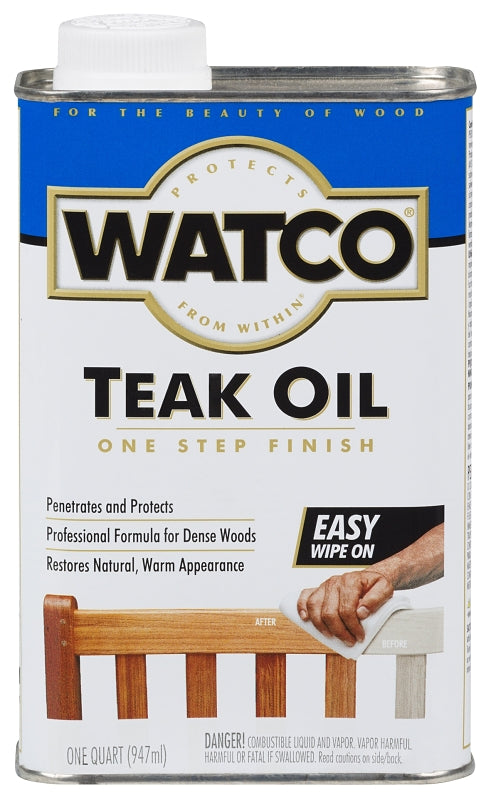 WATCO WATCO A67141 Teak Oil, Liquid, 1 qt Can PAINT WATCO