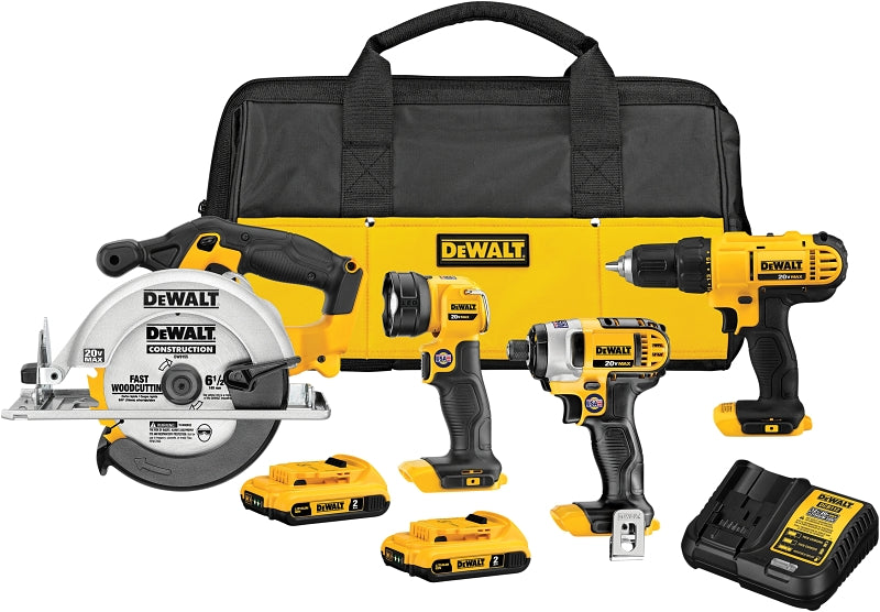 DEWALT DEWALT DCK466D2 Combination Tool Kit, Battery Included, 20 V, Lithium-Ion, 4-Tools