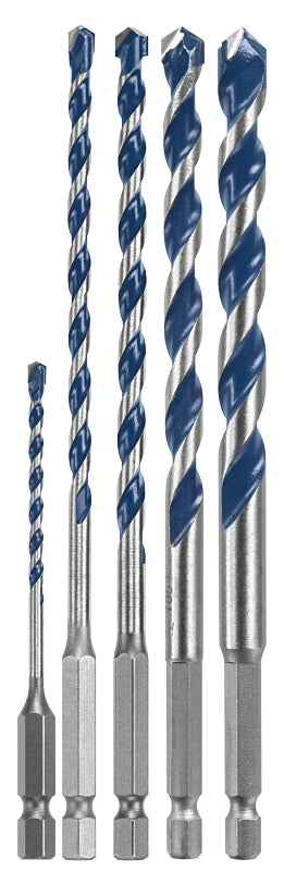 BOSCH Bosch HCBG500T Hammer Drill Bit Set, 5-Piece, Includes: (1) 1/8 in x 2 in x 3 in, (1) 3/16 in x 4 in x 6 in Bits TOOLS BOSCH