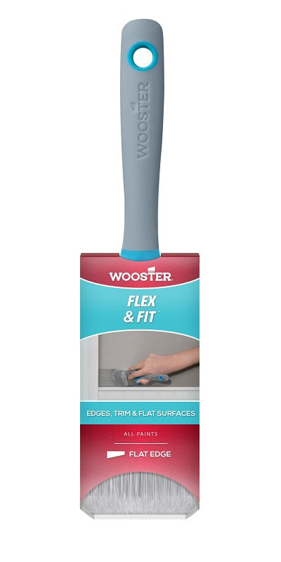 WOOSTER BRUSH Wooster FLEX & FIT 8713 Chalk Paint Brush, 2 in W, Chisel, Rectangular Brush, 2-1/2 in L Bristle, Soft-Grip Handle
