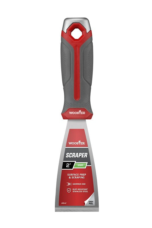 WOOSTER BRUSH Wooster 8751-2 Scraper, 2 in W Blade, Stiff Blade, Stainless Steel Blade