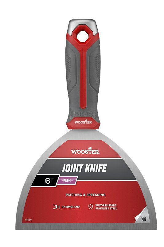 WOOSTER BRUSH Wooster 8752-6 Joint Knife, 6 in W Blade, Flexible Blade, Comfort Grip, Ergonomic, Non-Slip, Soft-Grip Handle
