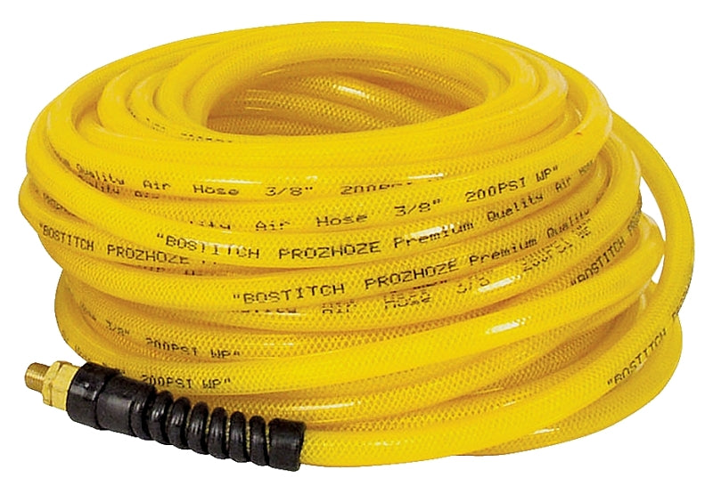 BOSTITCH Bostitch PRO-1450 Air Hose, 1/4 in OD, 50 ft L, MNPT, 300 psi Pressure, Polyurethane, Yellow