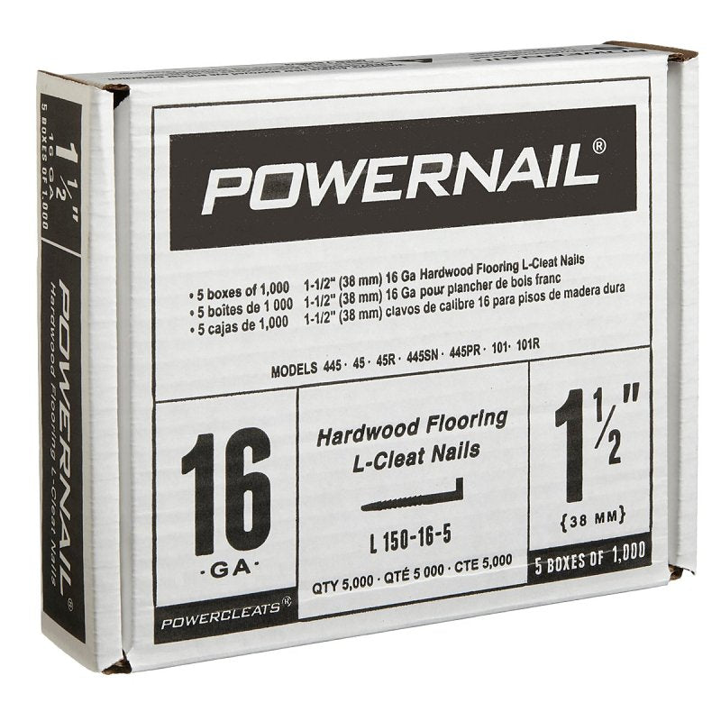 POWERNAIL COMPANY INC Powernail Powercleats L150165 Floor Nail, 1-1/2 in L, 16 ga, Steel HARDWARE & FARM SUPPLIES POWERNAIL COMPANY INC