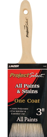 LINZER Linzer WC 1140-3 Paint Brush, 3 in W, 3-1/4 in L Bristle, Varnish Handle