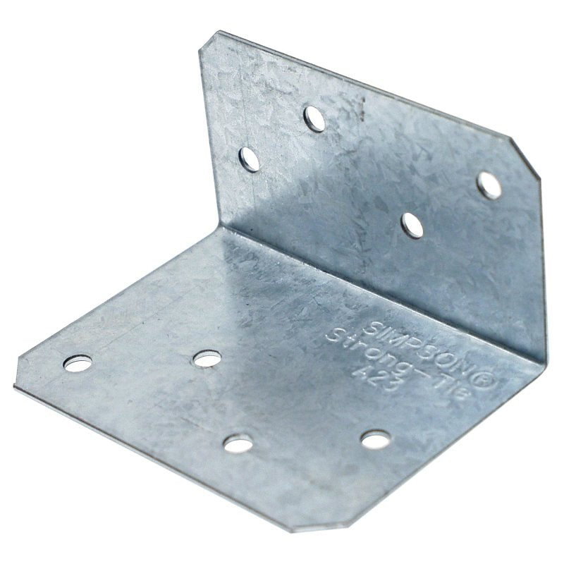 SIMPSON STRONG-TIE Simpson Strong-Tie A23Z Angle, 1-1/2 in W, 2 in D, 2-3/4 in H, Steel, ZMAX