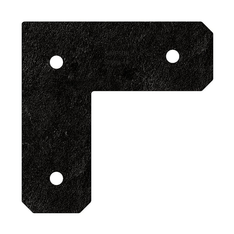 SIMPSON STRONG-TIE Simpson Strong-Tie APVL APVL4 Flat L-Strap Tie, 8-1/4 in L, 3 in W, Steel, Powder-Coated/ZMAX