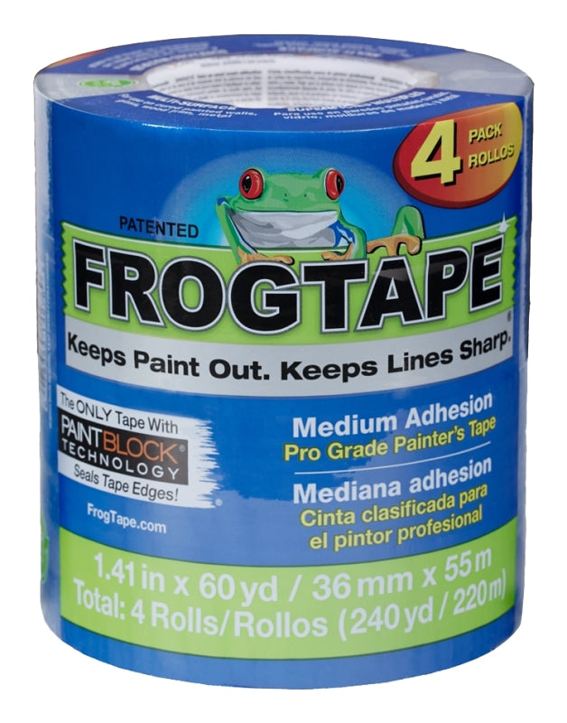 FROGTAPE FrogTape 104956 Pro-Grade Painter's Tape, 60 yd L, 1.41 in W, Blue PAINT FROGTAPE