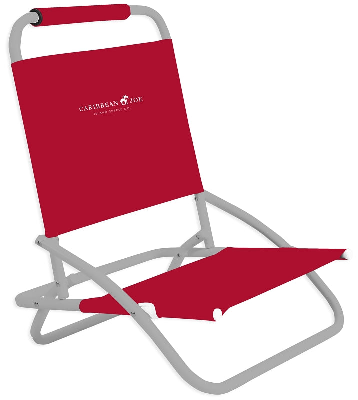 CARIBBEAN JOE Caribbean Joe CJ-7710 Beach Chair, 20.47 in W, 18.11 in D, 24 in H, Steel Frame, Polyester Seat