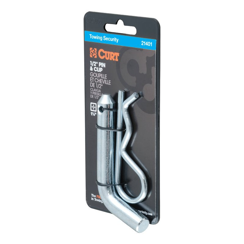 CURT Curt 21401 Hitch Pin, 1/2 in Dia Pin, 4-1/2 in L, Zinc AUTOMOTIVE CURT
