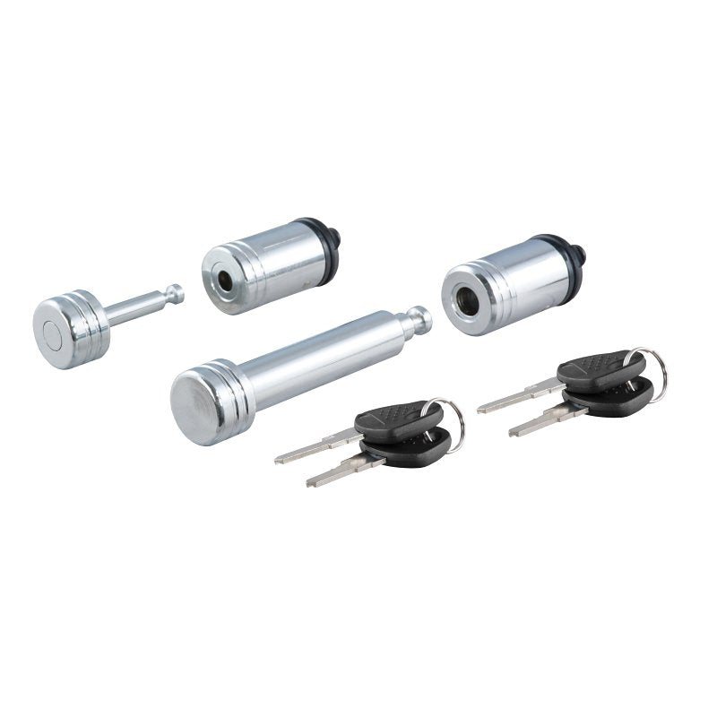 CURT Curt 23526 Hitch and Coupler Lock Set, 5/8 in Dia Pin, Carbon Steel, Chrome-Plated AUTOMOTIVE CURT