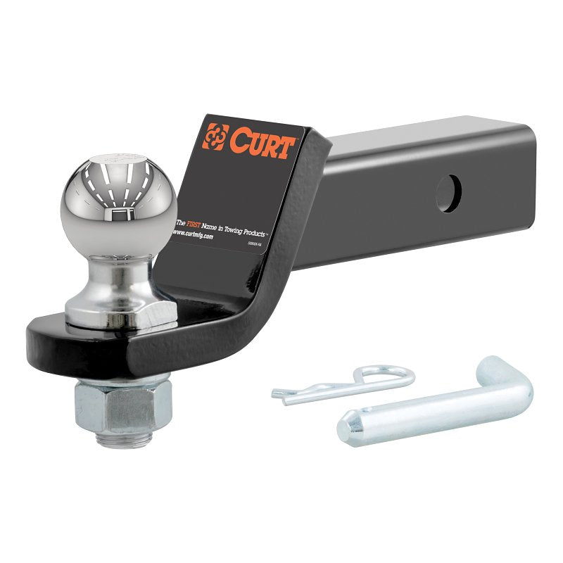 CURT Curt 45836 Ball Mount, 8-1/4 in L, 2 in Drop, 2 in Dia Hitch Ball, Powder-Coated