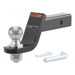 CURT Curt 45856 Ball Mount, 8-1/4 in L, 4 in Drop, 2 in Dia Hitch Ball, Powder-Coated AUTOMOTIVE CURT