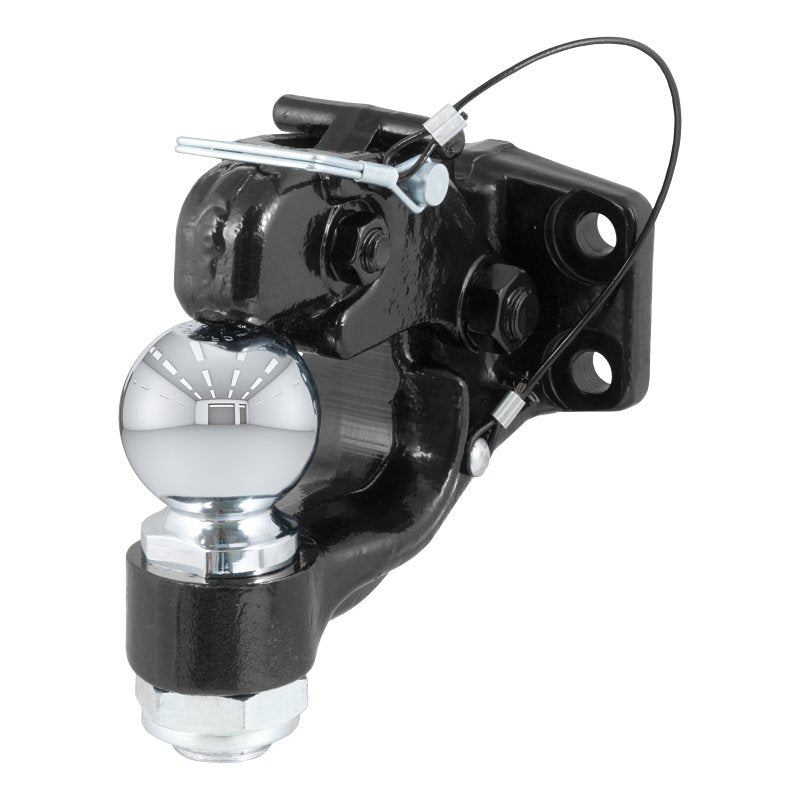 CURT Curt 48200 Ball and Pintle Combination, 2-5/16 in Dia Eye, 16,000 lb Working Load, Steel, Powder-Coated AUTOMOTIVE CURT