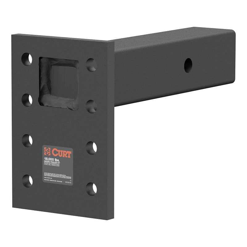 CURT Curt 48329 Adjustable Pintle Mount, 18,000 lb, 5 in W, 7 in H, Steel, Powder-Coated AUTOMOTIVE CURT