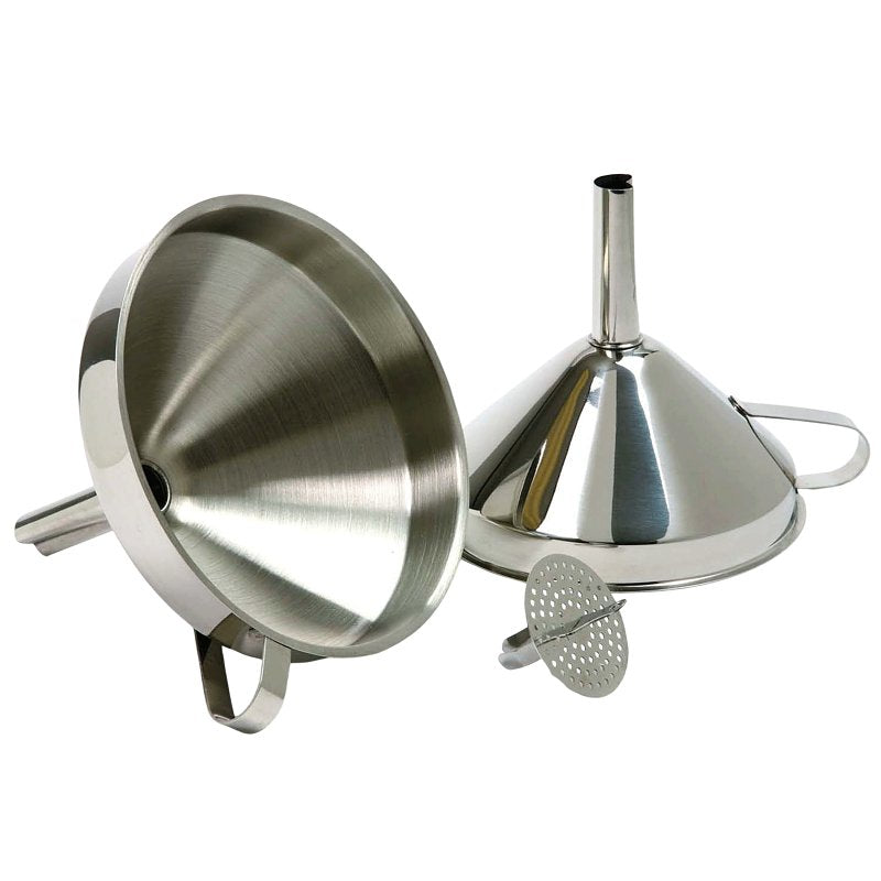 NORPRO Norpro 245 Funnel, 5 in Dia, Stainless Steel, Silver