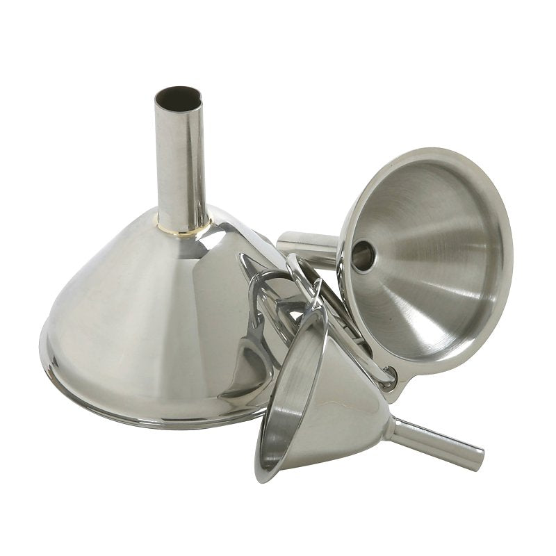 NORPRO Norpro 252 Funnel, 1/4, 3/8, 1/2 in Spout, Stainless Steel