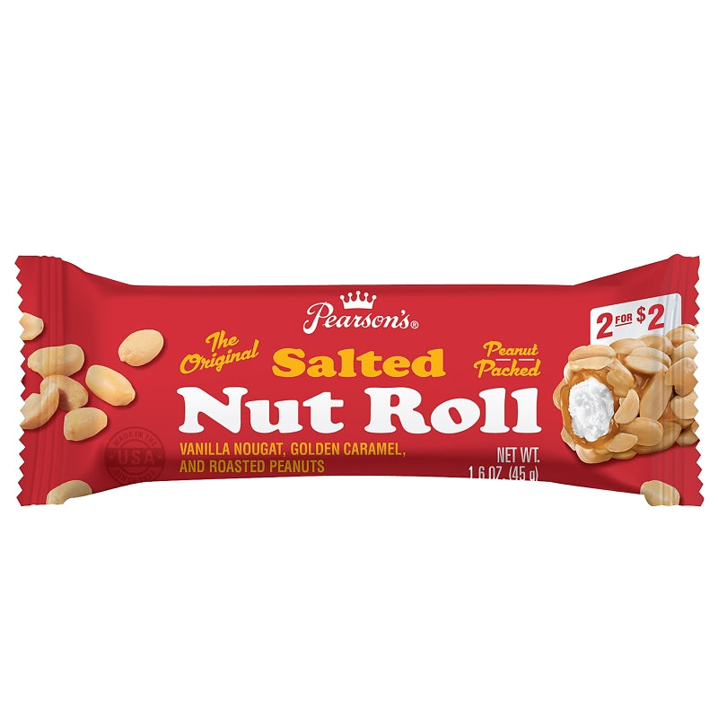 PEARSON'S CANDY CO Pearson's 51200 Salted Nut Roll Snack, 1.8, 3.25, 0.5 oz