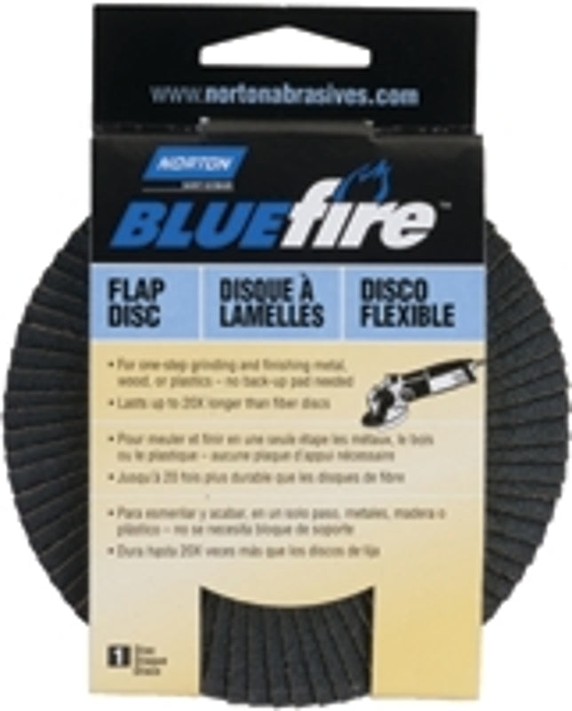 NORTON Norton 03211 Flap Disc, 4-1/2 in Dia, 5/8-11 Arbor, Coated, P40 Grit, Extra Coarse, Zirconia Aluminum Abrasive TOOLS NORTON