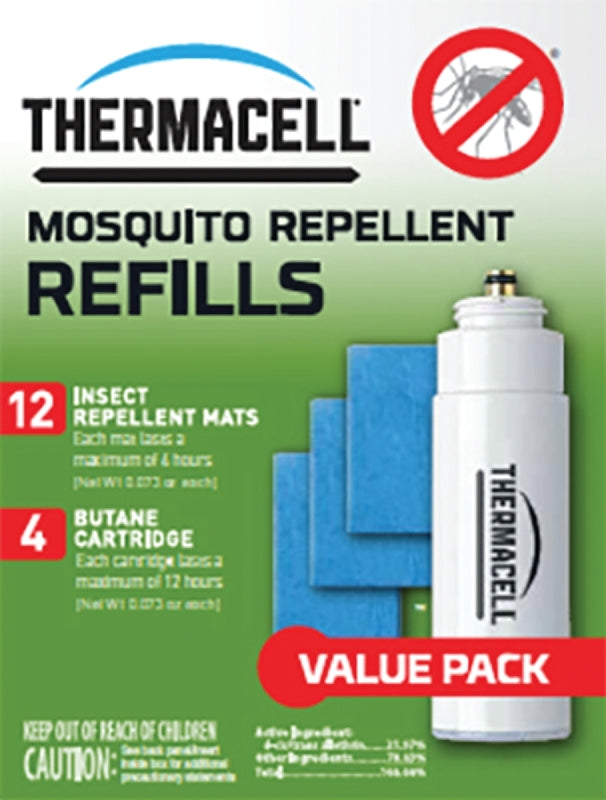 THERMACELL Thermacell MR400-12 Repellent Refill, Includes: (4) Cartridges, (12) Repellent Mats LAWN & GARDEN THERMACELL