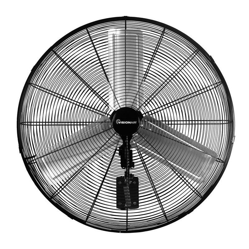 VISIONAIR,LLC VisionAir 2VAFWLHVOC30 Heavy-Duty Oscillating High-Velocity Wall-Mount Fan, 120 V, 30 in Dia Blade, 2-Speed